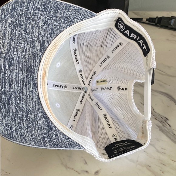 Ariat Gray and White Logo Baseball Cap - Picture 5 of 5